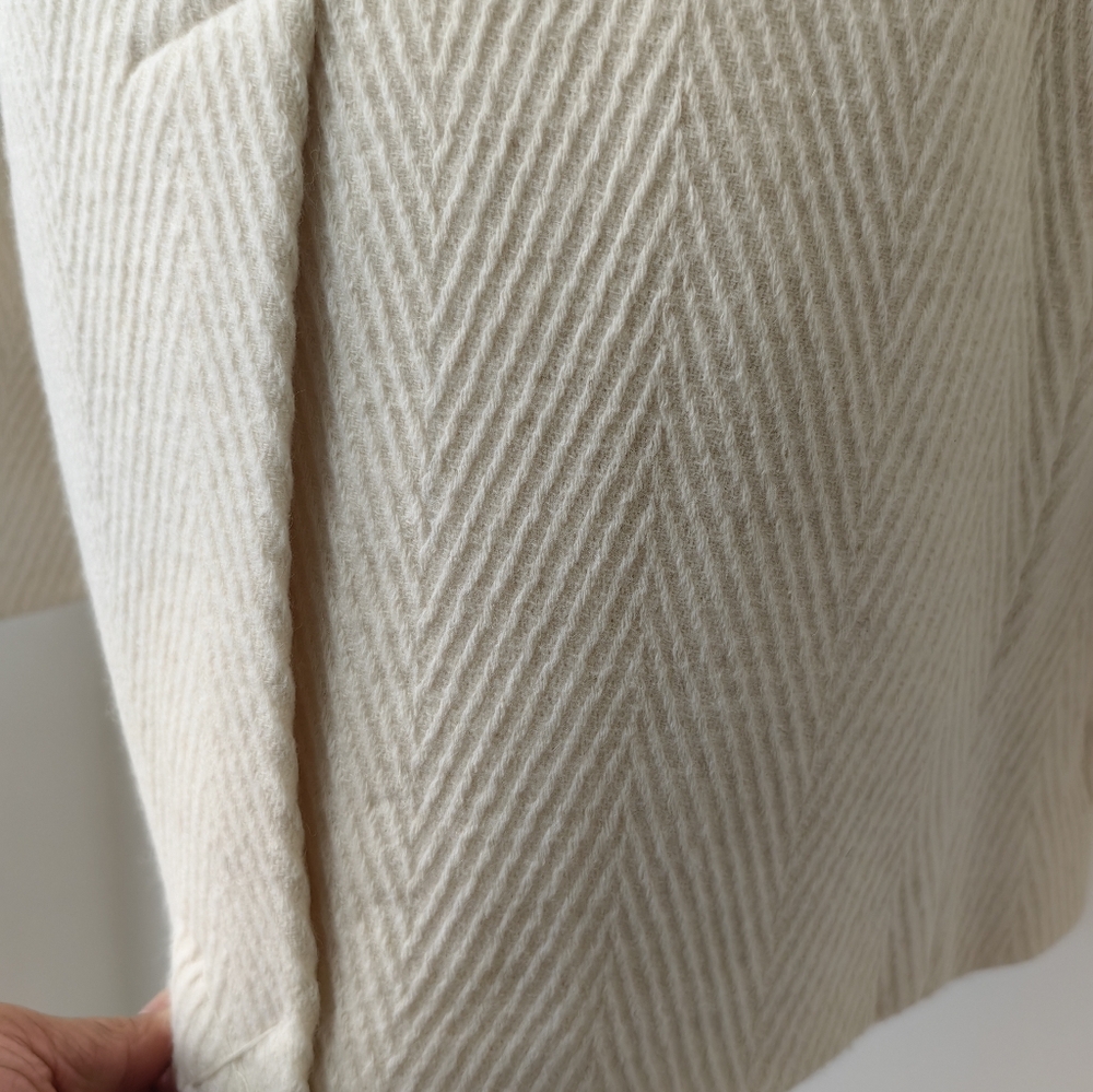 Helsa Minimalist Heavy Wool Blend Blazer Coat Jacket - Picture 7 of 11